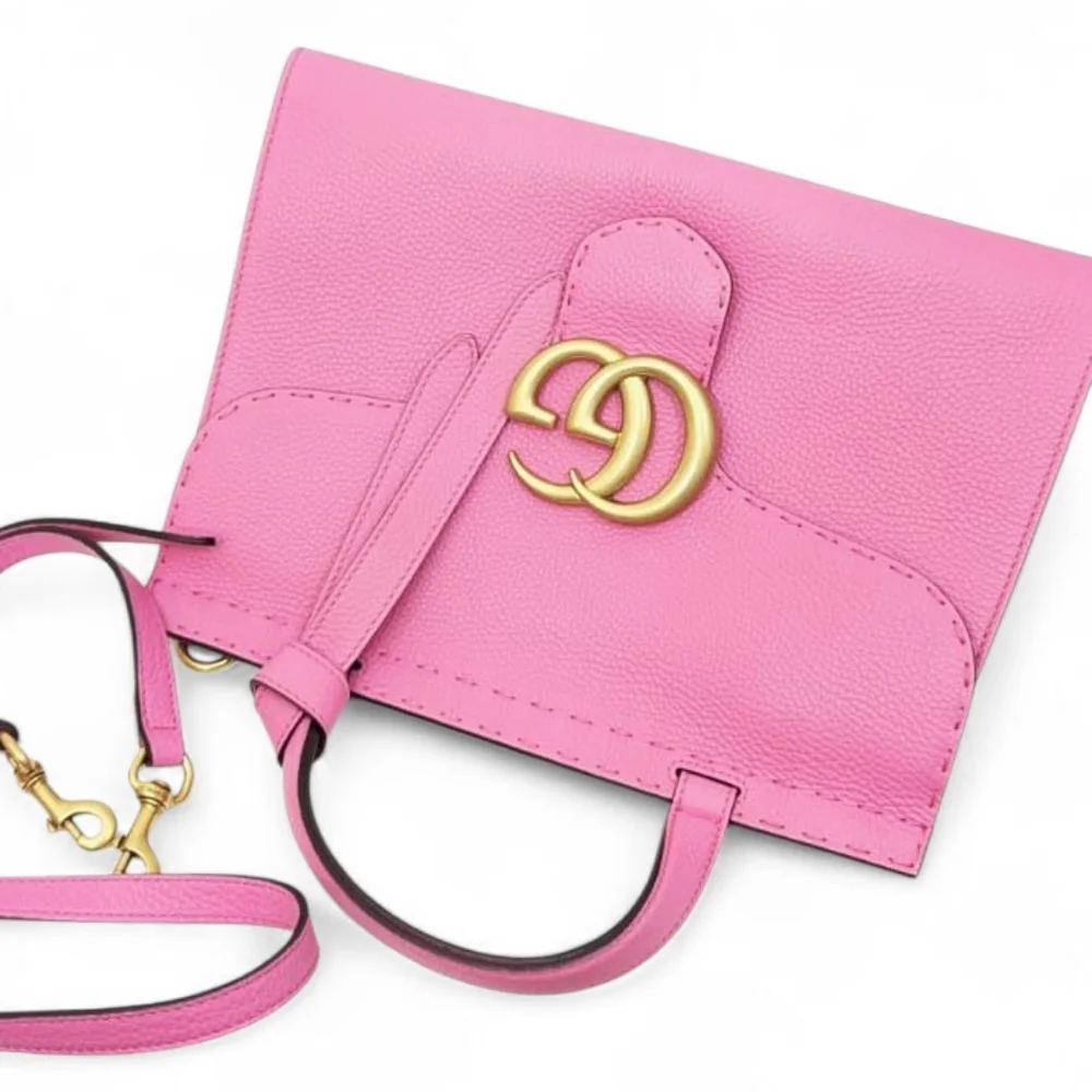 LIKE NEW Authentic GUCCI Bubblegum Pink Marmont Crossbody Bag - Picture 8 of 12